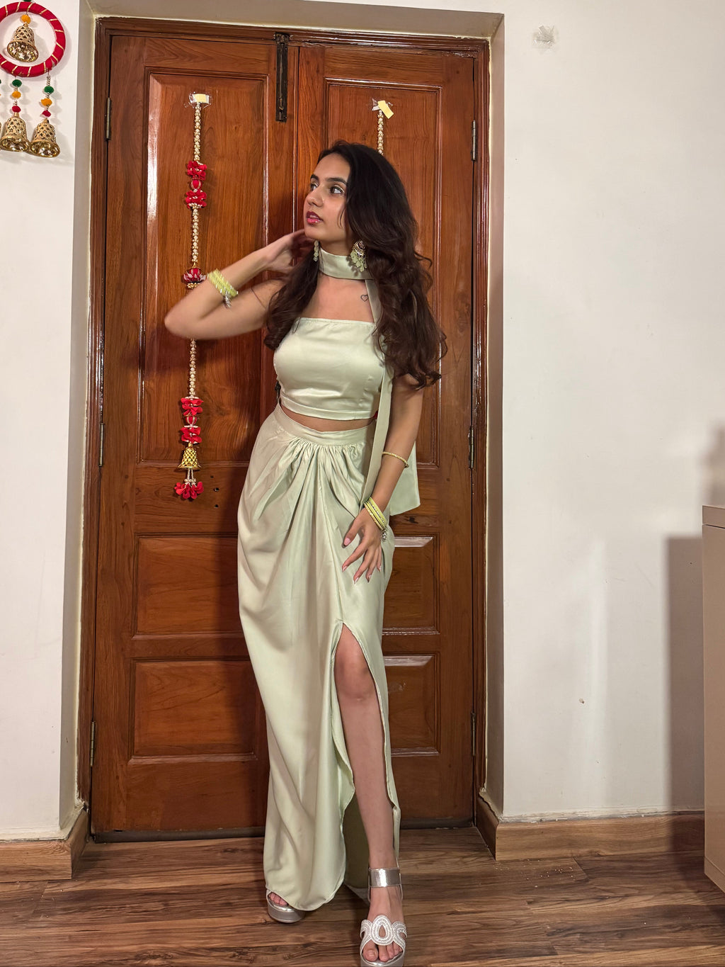 Pista Long Slit Skirt