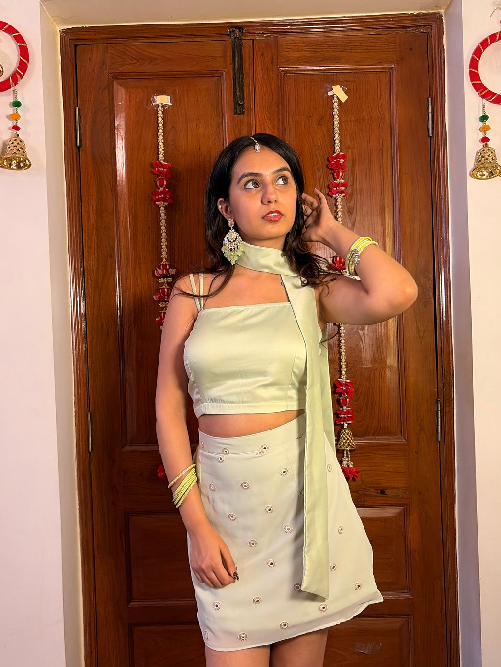 Pista Kulfi Skirt