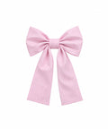 Pink Stripes Bow Clip
